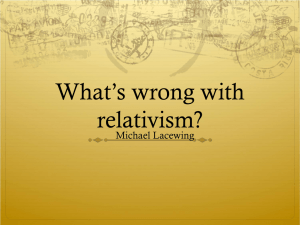 Relativism - A Level Philosophy