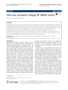 Ultra low actuation voltage RF MEMS switch