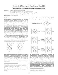 Synthesis of Macrocyclic Complexes of Nickel(II)