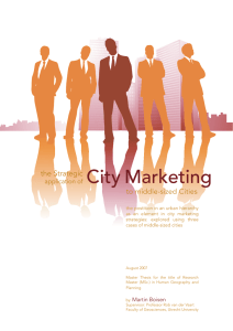 The strategic application of city marketing to middle