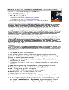 Handout 3: Communicative Competence (Dell Hymes) - U