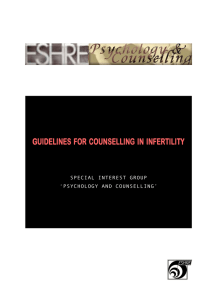 GUIDELINES FOR COUNSELLING IN INFERTILITY