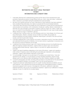 RESTORATIVE AND ROOT CANAL TREATMENT PATIENT