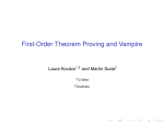 First-Order Theorem Proving and Vampire