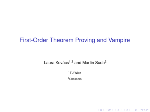 First-Order Theorem Proving and Vampire
