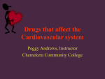 Drugs that affect the Cardiovascular system