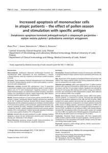 Increased apoptosis of mononuclear cells in atopic patients