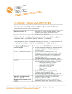 Glossary of domains/categories - Ontario Centre of Excellence for