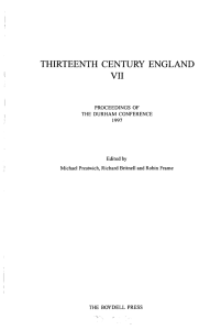 THIRTEENTH CENTURY ENGLAND