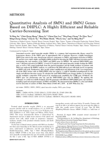 Quantitative analysis of SMN1 and SMN2 genes based on DHPLC