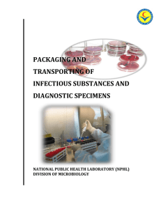 packaging and transporting of infectious substances and diagnostic