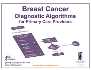 Breast Cancer Diagnostic Algorithms - Every Woman Counts