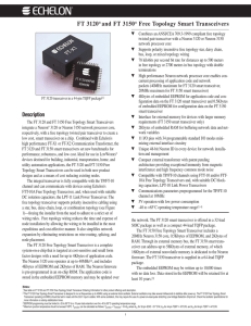 FT 3120 and FT 3150 Free Topology Smart Transceivers