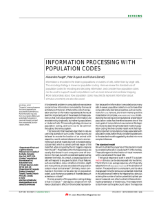 INFORMATION PROCESSING WITH POPULATION CODES