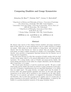 Comparing Dualities and Gauge Symmetries - Philsci