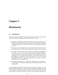 Chapter 5 Dictionaries