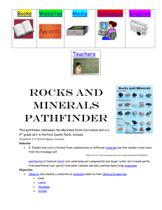 Rocks and Minerals Pathfinder