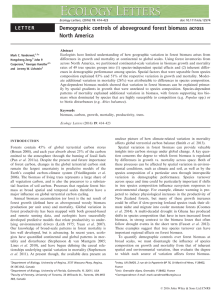 Demographic controls of aboveground forest biomass across North