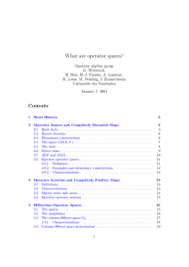 What are operator spaces? - Universität des Saarlandes