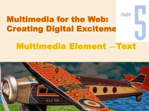 Multimedia for the Web