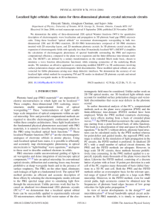 Localized light orbitals: Basis states for three