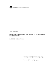 front-end electronics for fast in vitro biological measurements