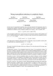 Strong isomorphism reductions in complexity theory