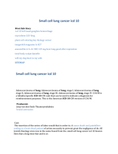 Small cell lung cancer icd 10