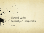 Phrasal Verbs Separable/ Inseperable