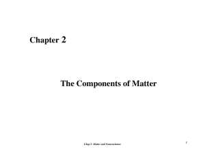 Chapter 2 Matter and Components F11 110pt