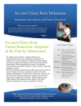 Iris and Ciliary Body Melanoma Iris and Ciliary Body Tumor