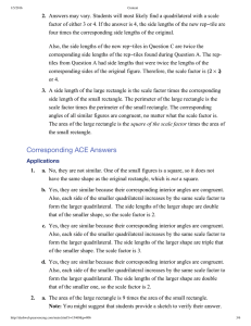 Corresponding ACE Answers