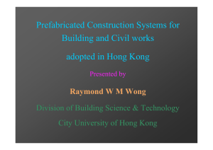 Prefabricated Construction Systems for Building and Civil works