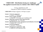 CIRED 2003 - Distribution facing new challenges Needs for futher
