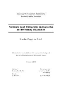 Corporate Bond Transactions and Liquidity: The Probability of