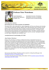 Laureate 2016 Bios—Professor Peter Waterhouse