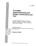 BaBar superconducting coil: design, construction and test - Jlab Hall-A