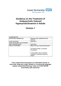 Guidance on the Treatment of Antipsychotic Induced