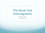 The Novel Oral Anticoagulants - Adelaide Emergency Physicians