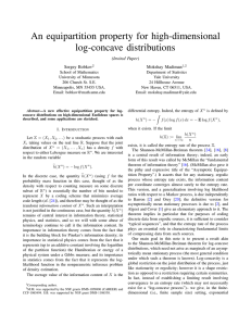 An equipartition property for high-dimensional log