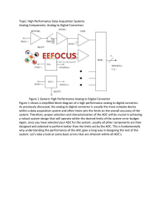 Topic: High Performance Data Acquisition Systems Analog