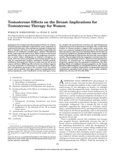 Testosterone Effects on the Breast