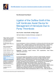 Ligation of the Outflow Graft of the Left Ventricular