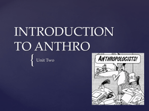 INTRODUCTION TO ANTHRO
