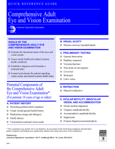 Comprehensive Adult Eye and Vision Examination