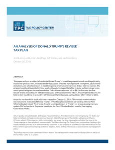 an analysis of donald trump`s revised tax plan