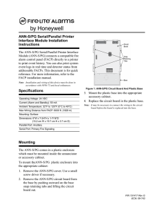 ANN-S/PG Serial/Parallel Printer Interface Module - Fire