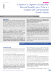 Evaluation of Dryness of Eyes after Manual Small Incision Cataract