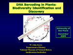 DNA Barcoding in Plants