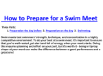 How to prepare for a Swim Meet